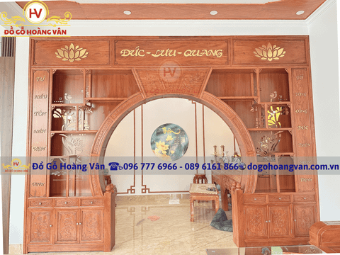Tủ Cổng tủ bày đồ ngăn phòng gỗ tự nhiên TR144