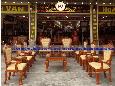 Bàn ghế phòng khánh tiết gỗ tự nhiên cao cấp GKT52