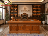 Bàn Làm Việc Văn Phòng Gỗ Tự Nhiên Giá Xưởng BGĐ134
