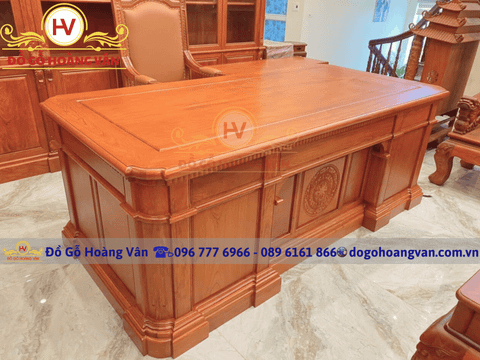 BÀN LÀM VIỆC TRƠN GỖ HƯƠNG ĐÁ  BGĐ109