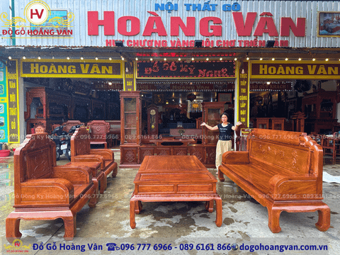 Bộ ghế quốc sắc thiên hương màu óc chó BG240