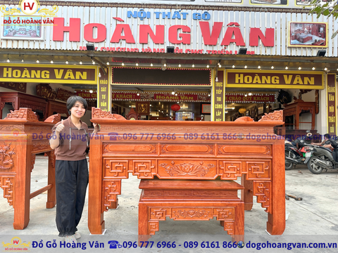 xưởng sản xuất bàn thờ gỗ tự nhiên  BT218