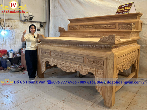 ban thờ gỗ tự nhiên đồng kỵ đẹp BT216