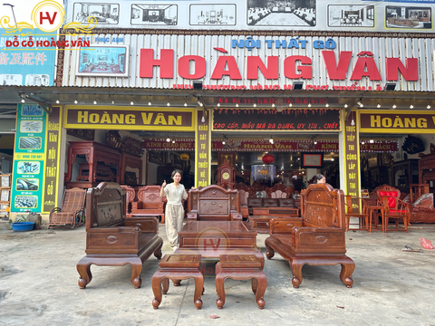 Bộ Ghế Quốc Sắc thiên hương gỗ hương màu óc chó   BG222