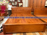 Giường ngủ trơn gỗ không đục tram   GN176