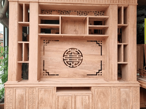 Tủ Rượu Gỗ Tự Nhiên Cao Cấp – Sang Trọng Phòng Khách TR140