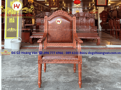 Ghế Giám Đốc Chân Gỗ Bọc Da  GGĐ145