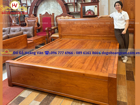 Giường gỗ tự nhiên bền đẹp   GN177
