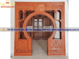Vách Ngăn Phòng Kết Hợp Tủ bày đồ Gỗ Tự Nhiên Đẹp TR143