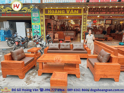 BỘ GHẾ SOFA GỖ HƯƠNG ĐÁ ĐỒNG KỴ  BG228