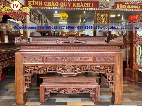 combor phòng thờ Gỗ Hương Đá Vân Đẹp – Sang Trọng BT219