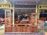 Tủ Rượu Bày Đồ Gỗ Hương Tự Nhiên Cao Cấp Đẹp Cho Phòng Khách TR146