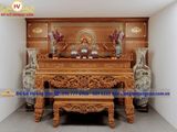 Sập thờ phòng thờ gỗ đẹp hoạ tiết sắc nét  - PT99