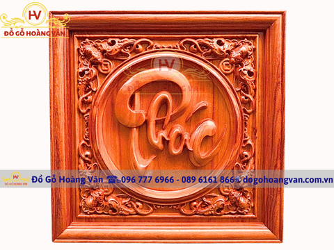 Tranh gỗ chữ phúc treo tường   T69