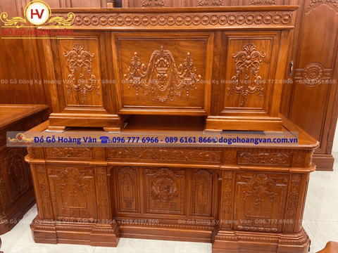 Bàn Giám Đốc Gỗ Hương Đá Cao Cấp – Sang Trọng, Đẳng Cấp Lãnh Đạo  BGĐ129