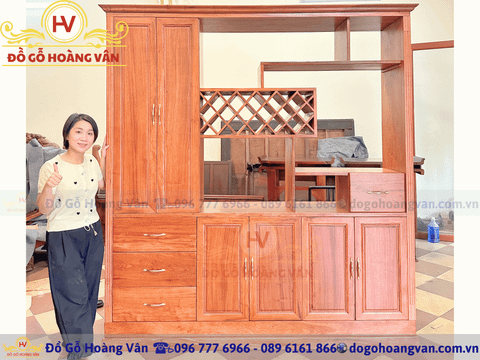 Tủ Bày Đồ Gỗ Hương Tự Nhiên Cao Cấp Đẹp Sang Trọng Cho Phòng Khách TR145