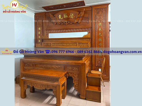 xưởng bàn thờ gỗ tự nhiên  BT213