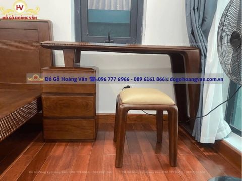 mẫu bàn trang điểm hiện đại màu óc chó  BTĐ102