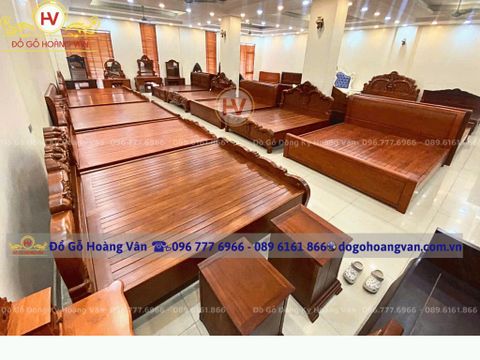 Sản xuất trực tiếp giường ngủ gỗ tự nhiên  GN173