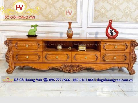 kệ tivi tân cổ điển gỗ tự nhiên   -  K112