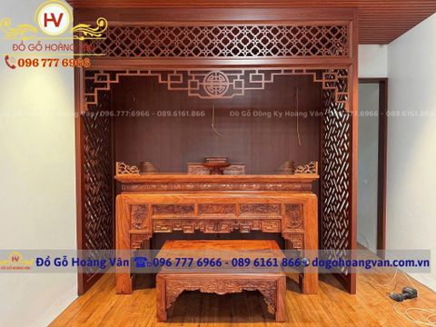Bàn thờ gỗ tự nhiên nhiều mẫu 2025 BT189