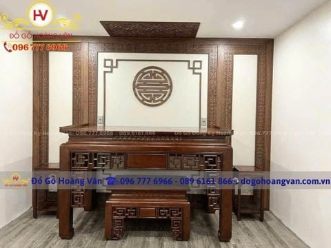 bàn thờ gỗ hương cao cấp  BT198