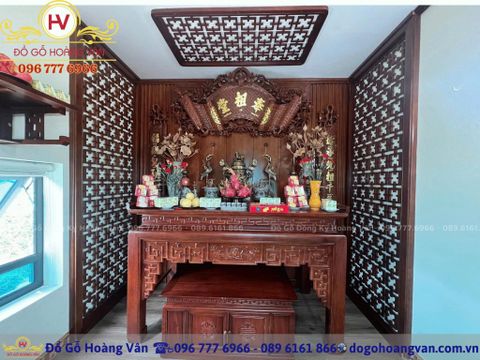 mẫu bàn thờ gỗ tự nhiên  BT208