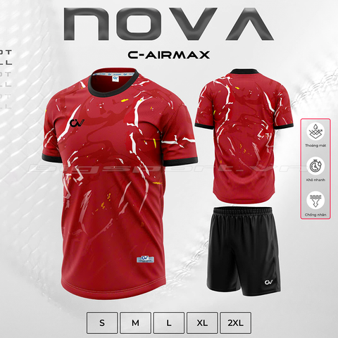 Áo đá bóng không logo CV Nova