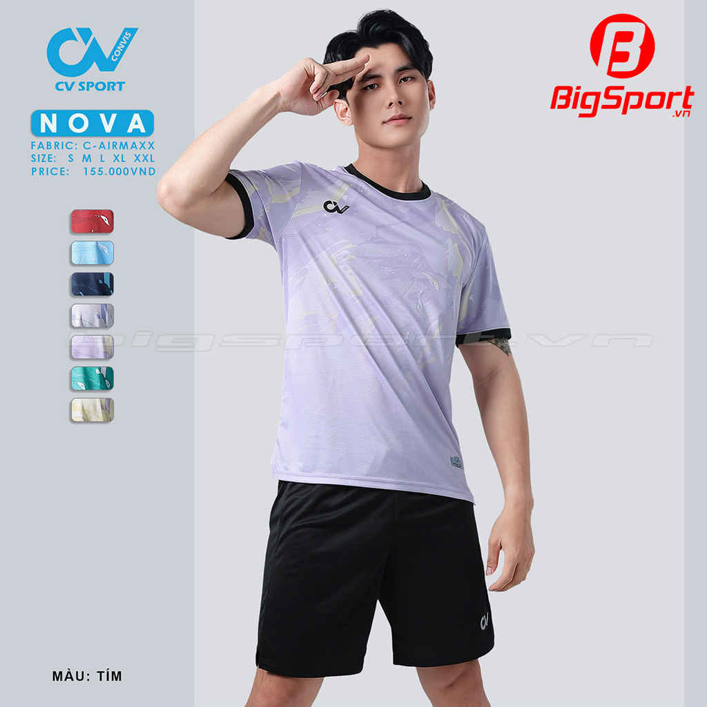 Áo đá bóng không logo CV Nova