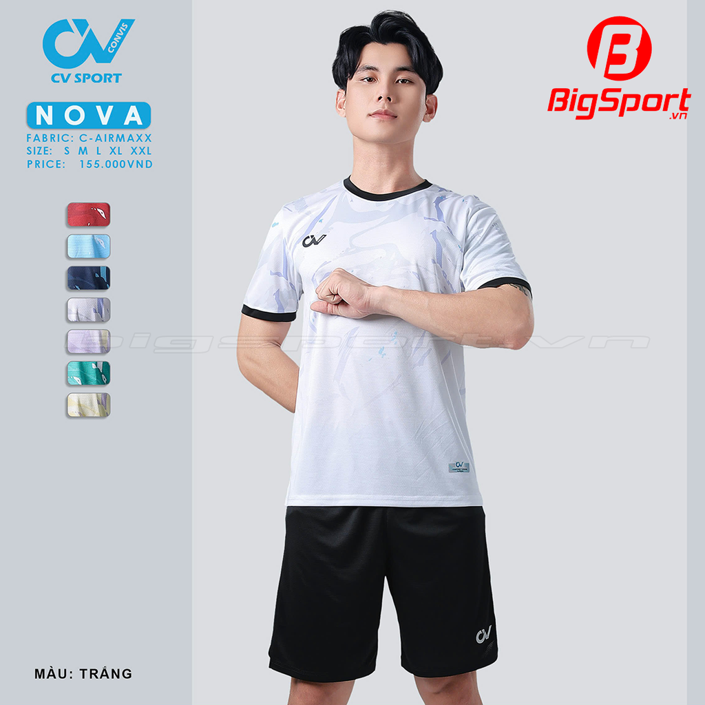 Áo đá bóng không logo CV Nova