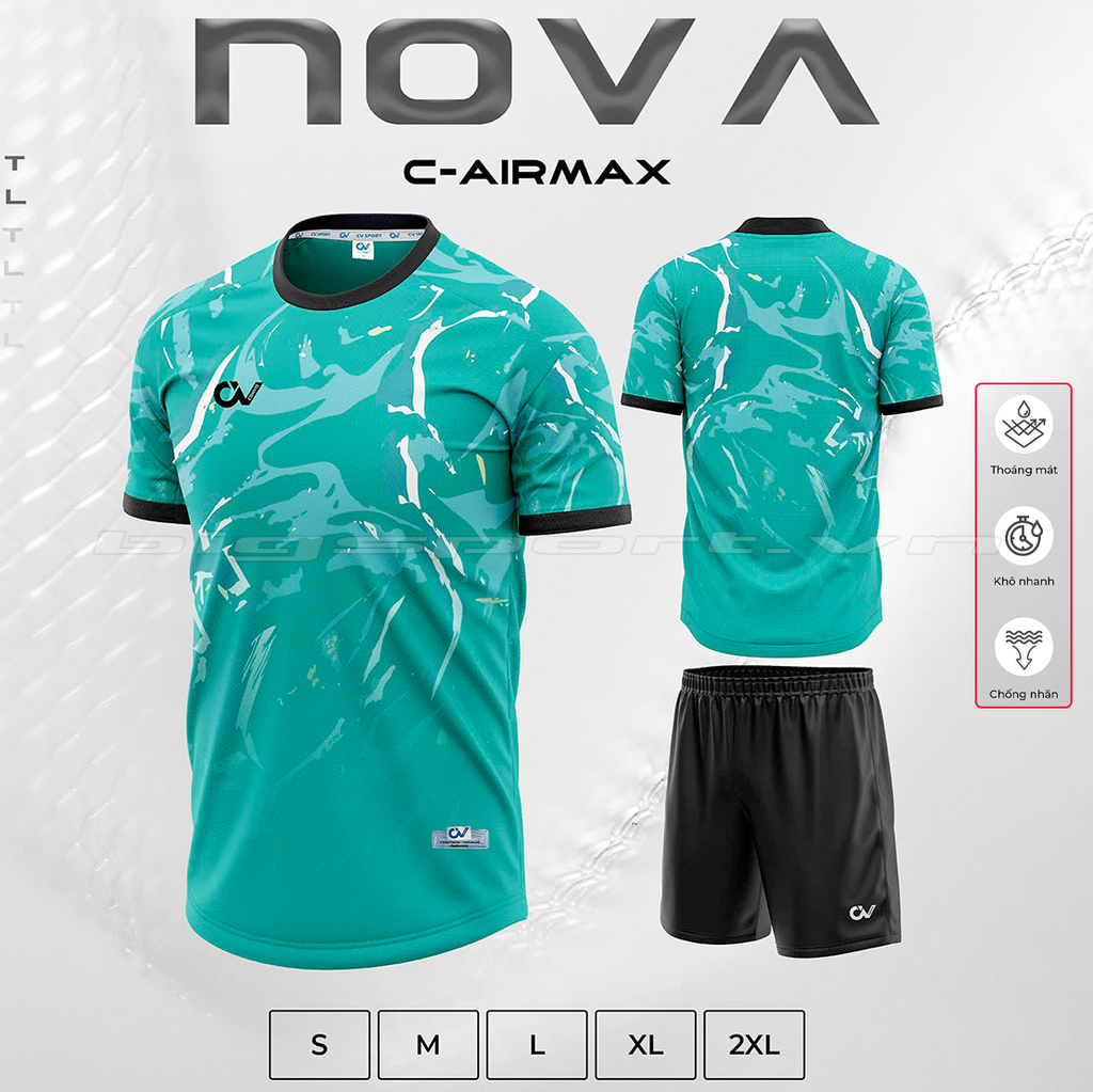 Áo đá bóng không logo CV Nova