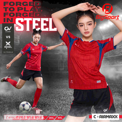 Áo đá bóng không logo CV Steel