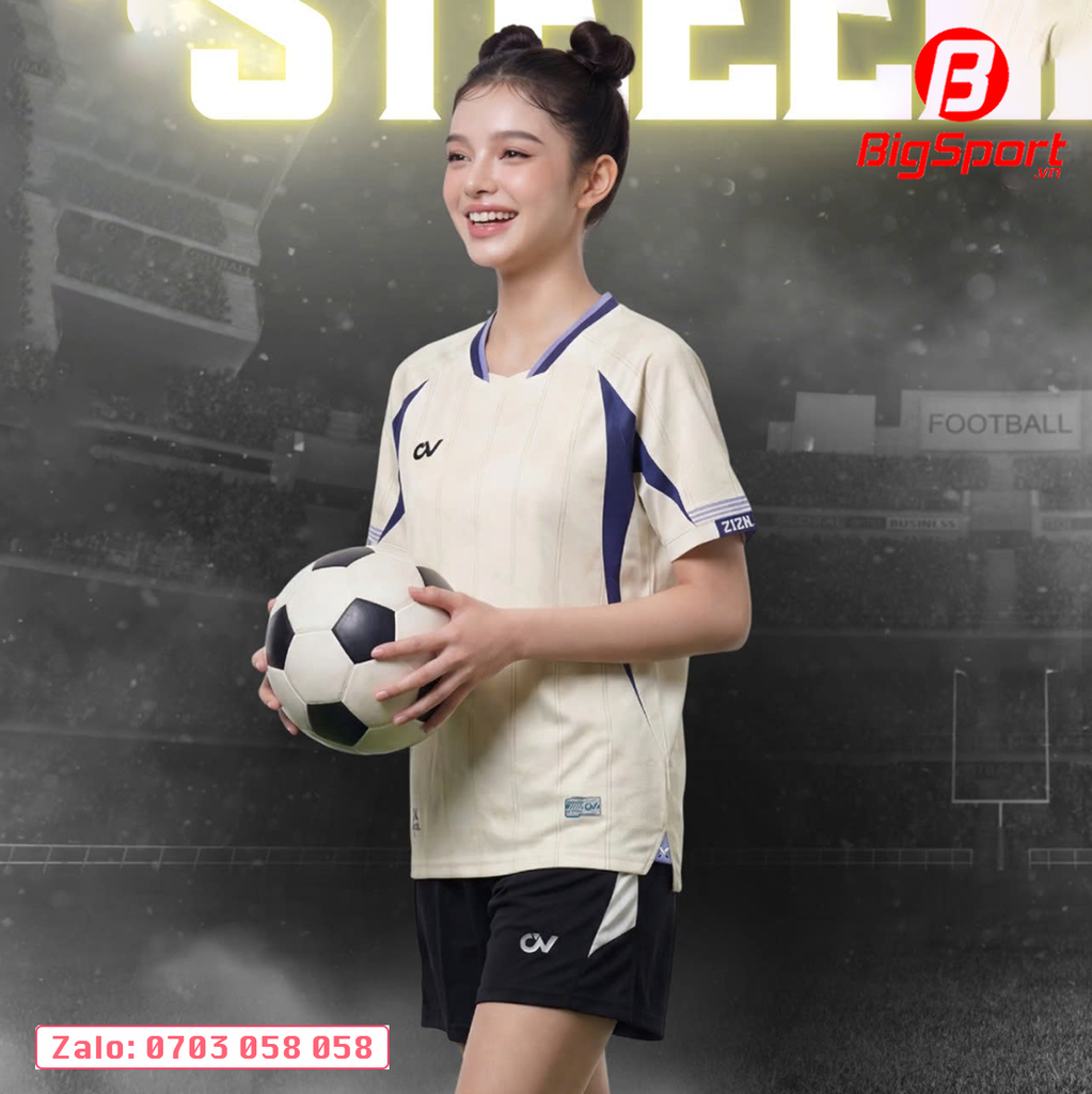 Áo đá bóng không logo CV Steel
