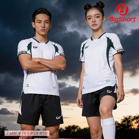 Áo đá bóng không logo CV Steel