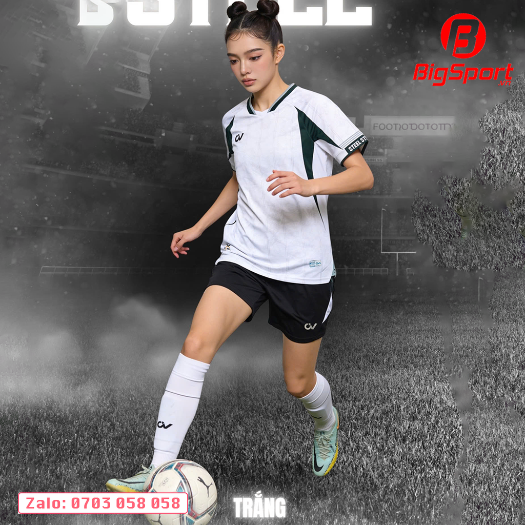 Áo đá bóng không logo CV Steel