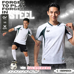 Áo đá bóng không logo CV Steel