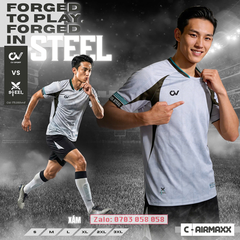 Áo đá bóng không logo CV Steel