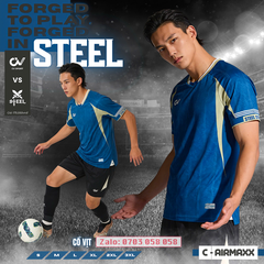 Áo đá bóng không logo CV Steel