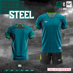 Áo đá bóng không logo CV Steel