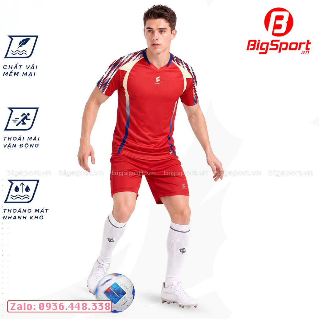 Áo đá bóng không logo Egan Glory