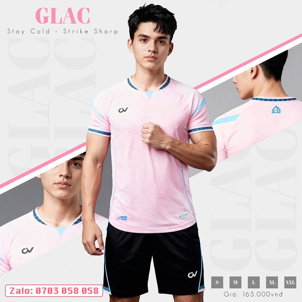 Áo đá bóng không logo CV Glac