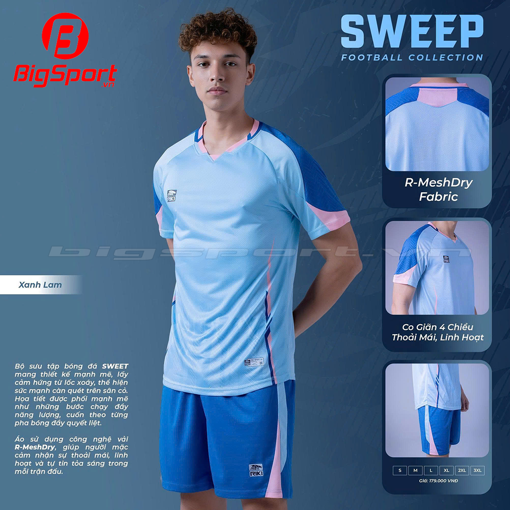 Áo đá bóng không logo Riki Star Sweep