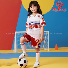 Áo đá bóng trẻ em Kid Design SS26 Arsenal màu trắng