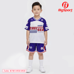 Áo đá bóng trẻ em Kid Design SS26 Chelsea màu trắng
