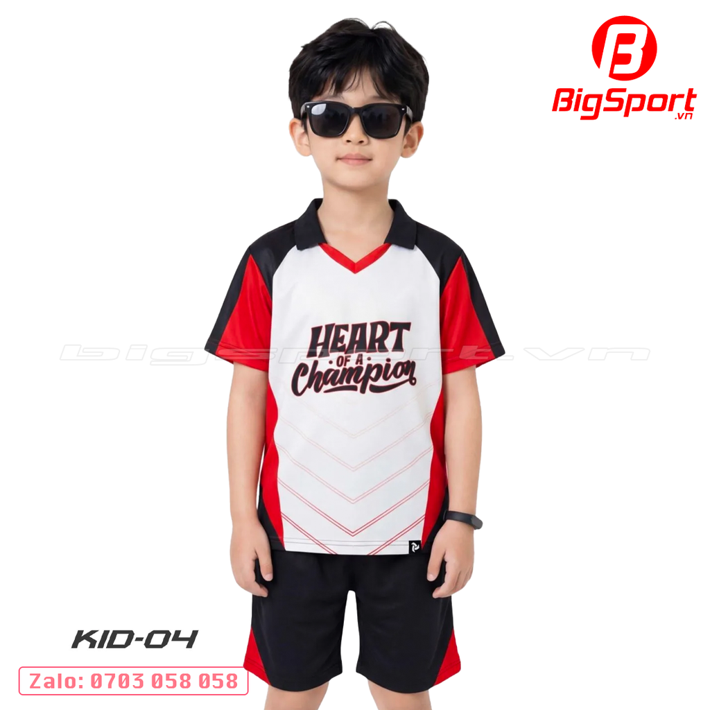Áo đá bóng trẻ em JustPlay Kid 04