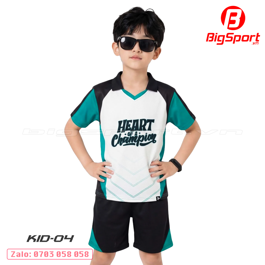 Áo đá bóng trẻ em JustPlay Kid 04