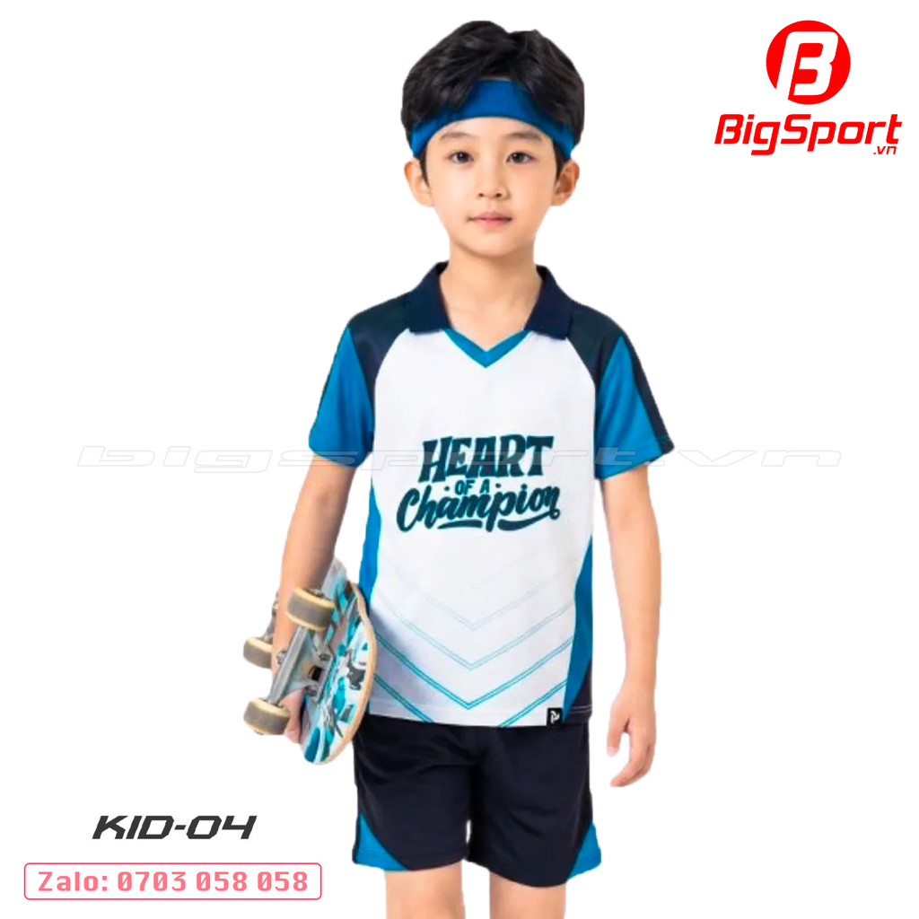 Áo đá bóng trẻ em JustPlay Kid 04