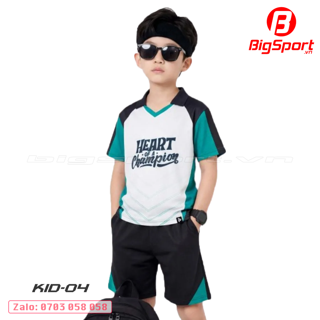 Áo đá bóng trẻ em JustPlay Kid 04