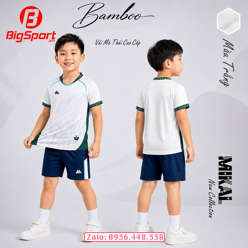 Áo đá bóng trẻ em Mikal Bamboo K8