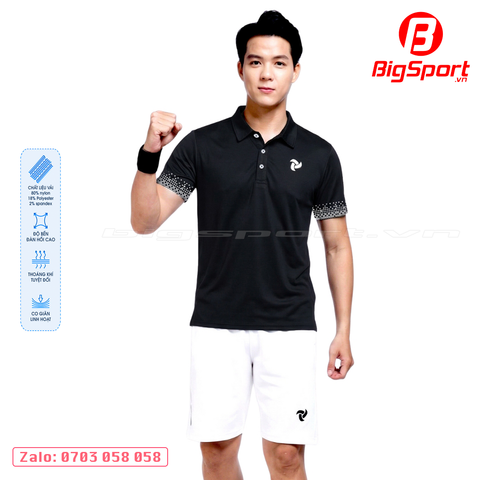 Áo Polo thể thao nam Just Play Pixel